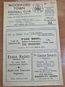 Woodford Town v Halstead Essex Senior Cup 50-51 for sale on Ebay