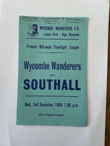 WYCOMBE WANDERERS v SOUTHALL. PMFL  1969/0. for sale on Ebay