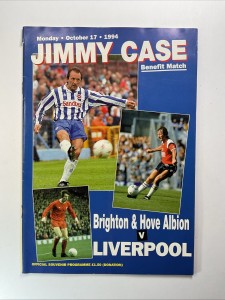 Brighton & Hove Albion v Liverpool;  17th October 1994, Jimmy Case Testimonial  for sale on Ebay