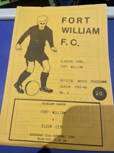Elgin City v Fort William 1985/86 Highland League Soccer for sale on Ebay