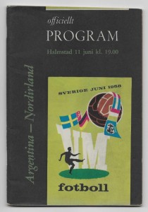 1958 FIFA World Cup Group 1 - ARGENTINA v. NORTHERN IRELAND for sale on Ebay