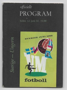 1958 FIFA World Cup Group 3 - SWEDEN v. HUNGARY for sale on Ebay