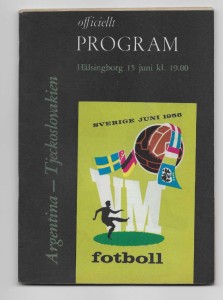 1958 FIFA World Cup Group 1 - ARGENTINA v. CZECHOSLOVAKIA for sale on Ebay