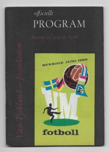 1958 FIFA World Cup Quarter Final - WEST GERMANY v. YUGOSLAVIA for sale on Ebay