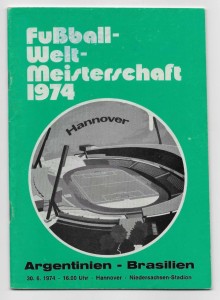 1974 FIFA World Cup Group A - ARGENTINA v. BRAZIL for sale on Ebay