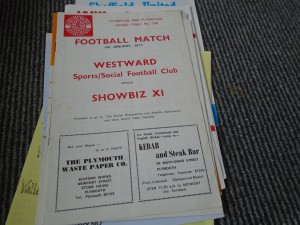 WESTWARD SPORTS/SOCIAL FC V SHOWBIZ XI 1971 IN PLYMOUTH for sale on Ebay