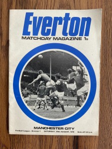 EVERTON V MANCHESTER CITY. 29TH AUGUST 1970. DIVISION ONE. for sale on Ebay