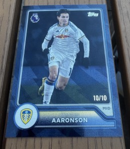 Topps Premier League Flagship 26/27 Brenden Aaronson Leeds #154 /10 Parallel for sale on Ebay