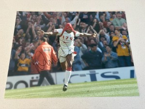 Ian Wright Signed Arsenal Photo Arsenal Autograph COA for sale on Ebay
