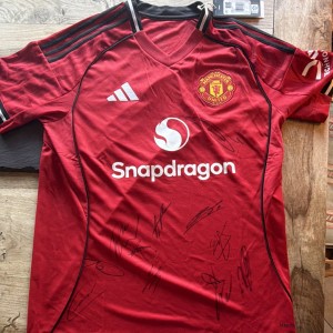 Manchester United Original Signed Football Shirt Certified Public Signing SIZE L for sale on Ebay