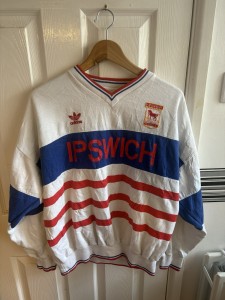 Vintage 80s Adidas Ipswich Town FC Sweatshirt 1982 1983 Trefoil Rare for sale on Ebay