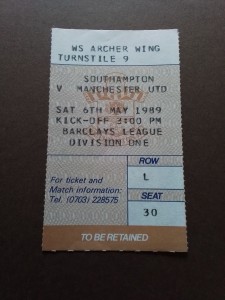 Southampton v Manchester United Division One 1988/9 for sale on Ebay
