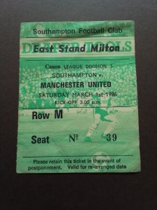 Southampton v Manchester United 1985/6 for sale on Ebay