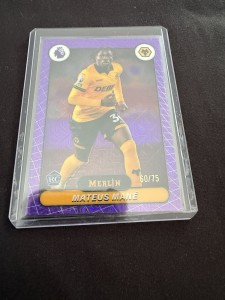 Matteus Mane Rc Rookie 60/75 Purple Insert Wolves Fc Topps for sale on Ebay