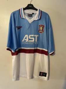 Aston Villa Football Shirt Away 1998/99 Vintage Rare XL Original Reebok ast for sale on Ebay