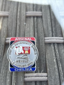 Arsenal FC v Chelsea At Wembley 2015 Pin Badge for sale on Ebay