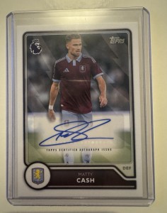 Topps Premier League Flagship 2026/27 Base Auto Matty Cash Aston Villa BA-MCH for sale on Ebay