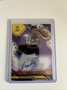 Topps Finest 24/25 Auto Ollie Watkins Autograph Aston Villa FC /299 for sale on Ebay