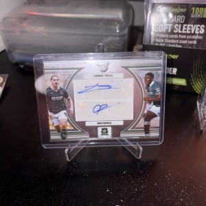 Efl Panini Dual Base Autograph Lorent Tolaj & Bim Pepple Plymouth Argyle for sale on Ebay