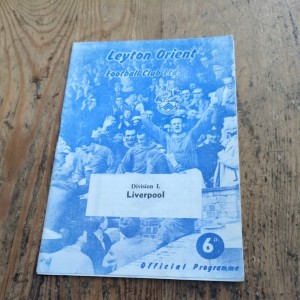  1st Division 1962/63 FOOTBALL MATCH PROGRAMME  LEYTON ORIENT LIVERPOOL  for sale on Ebay