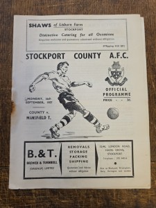 Stockport County AFC V Mansfield Town 16th September 1957 Football Programme for sale on Ebay
