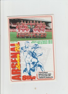 1993-94 Arsenal Ladies v Stanton Rangers - National Premier League for sale on Ebay