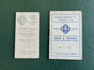 Sheffield Wednesday Supporters Club, 1929/30 ‘ 1958/59 . for sale on Ebay
