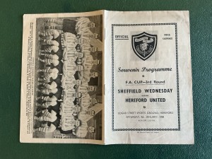 Rare Official Programme FA Cup 3Rd Round Hereford Utd V Sheffield Wednesday   . for sale on Ebay