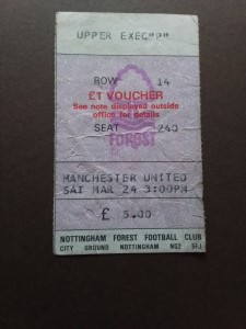 Notts Forest v Manchester United Division One 1983/4 for sale on Ebay