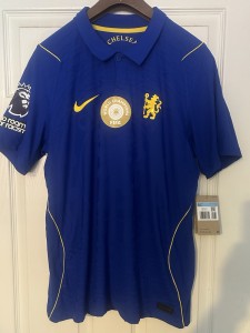 *BNWT* CHELSEA NIKE HOME AERO-FIT MATCH SHIRT 2026/27 (Medium) ADDED BADGES for sale on Ebay
