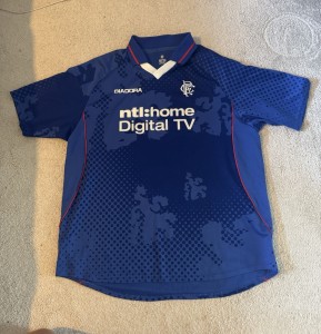 Rangers 2002/03 Home Shirt Diadora NTL Vintage Football Shirt XL Original for sale on Ebay