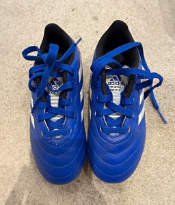 adidas Goleto Football Boots Blue/White/Black Size 2 Moulded Studs for sale on Ebay