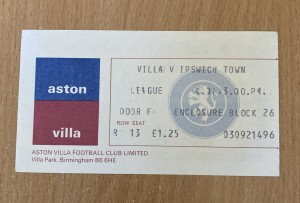 Ticket: 1976/77 Aston Villa v Ipswich Town.   vgc for sale on Ebay