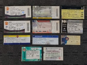 11 x Manchester United 2007-2008 Tickets for sale on Ebay