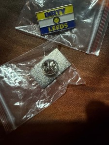 Leeds United X2 Metal Pin Badges Brand New Sealed Dirty Leeds Football for sale on Ebay