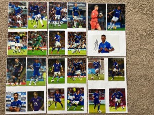 23 hand signed photographs of Everton footballers for sale on Ebay