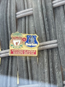 Liverpool FC V Everton FC 2013/14 Pin Badge for sale on Ebay