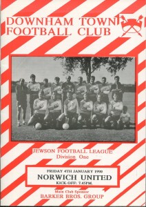 Downham Town v Norwich United 04/01/90 ECL Division 1 for sale on Ebay