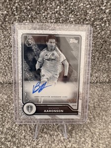 /75 Brenden Aaronson Auto Topps Premier League Flagship Leeds United for sale on Ebay