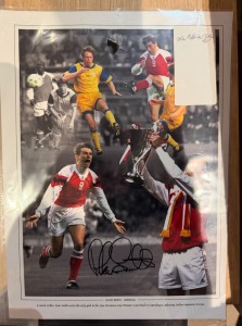ALAN SMITH  - Arsenal - HAND signed montage with COA for sale on Ebay