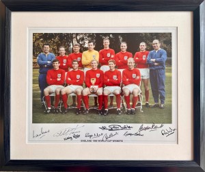 1966 England World Cup Winners Team Print Signed By 9 Players for sale on Ebay
