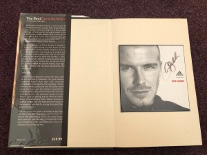 Football book Manchester United The Real David Beckham autograph for sale on Ebay