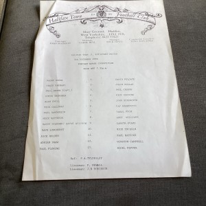 1986/7 Halifax Town v Rotherham. Freight rover trophy. Single sheet for sale on Ebay