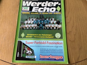 Werder Bremen v Ferencvaros Budapest October 1991 for sale on Ebay