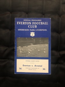 1957/58 League 1  October 16th 1957  EVERTON V ARSENAL for sale on Ebay