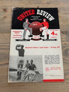 3 Manchester United programmes from season 1957-58 for sale on Ebay