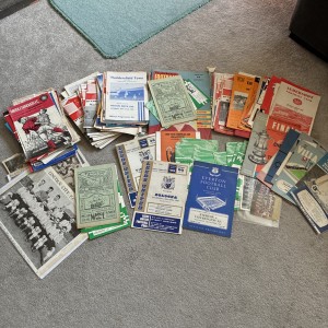 Collection of pre 1970 football programmes and a few extras. 100 plus for sale on Ebay