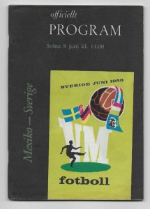 1958 FIFA World Cup Group 3 - MEXICO v. SWEDEN for sale on Ebay