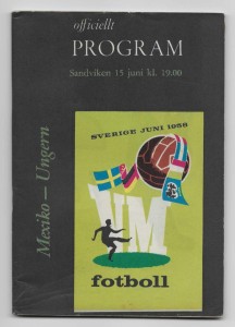 1958 FIFA World Cup Group 3 - MEXICO v. HUNGARY for sale on Ebay