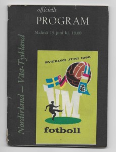 1958 FIFA World Cup Group 1 - NORTHERN IRELAND v. WEST GERMANY for sale on Ebay